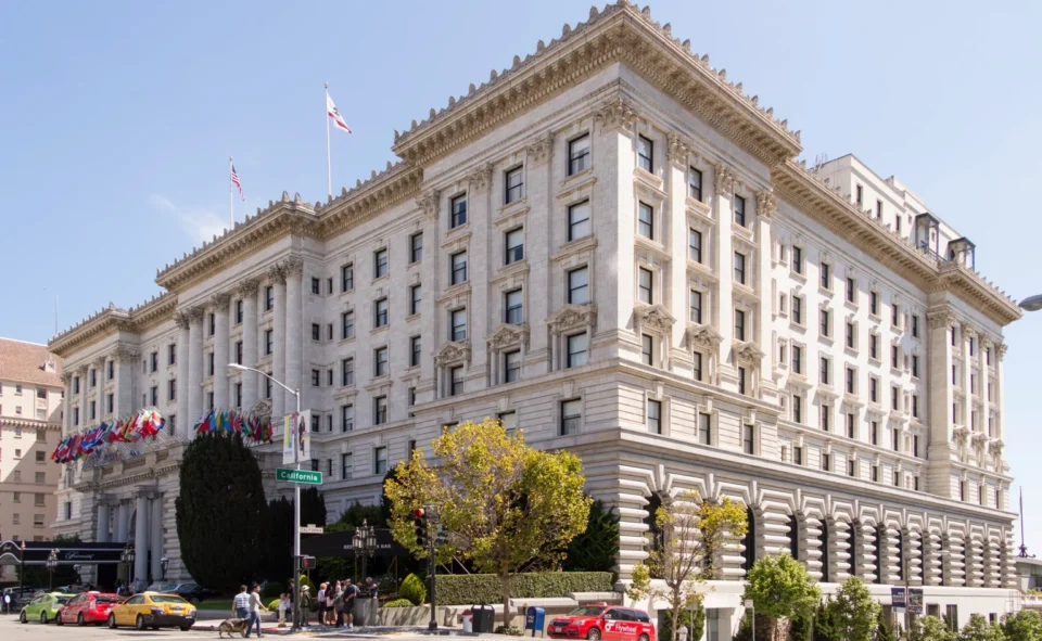 Fairmont San Francisco hotel exterior on California Street.